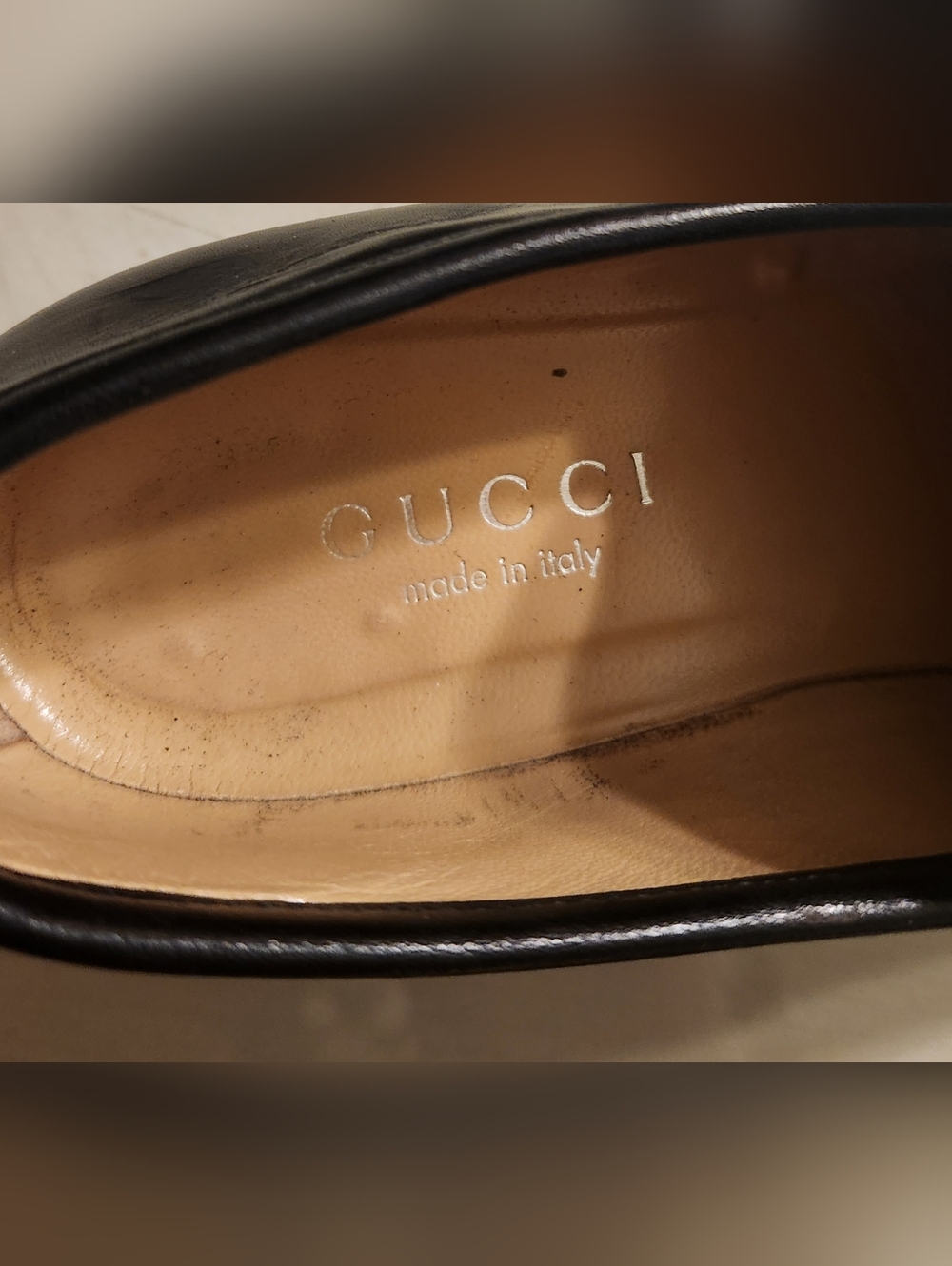 Gucci Women's  Black Leather Horsebit Loafers. Size 7 1/2 B - Picture 3 of 6